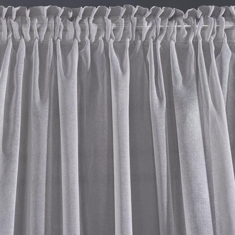 Hotová záclona DOLLY ocelová - s tunelem