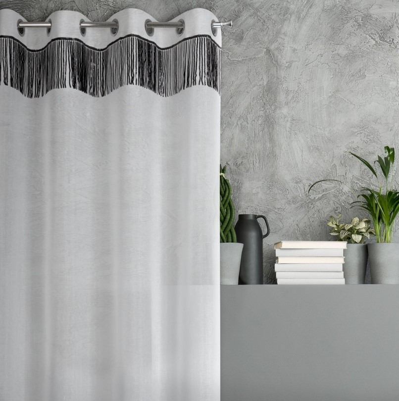 Hotová záclona JASPER bílá - na průchodkách