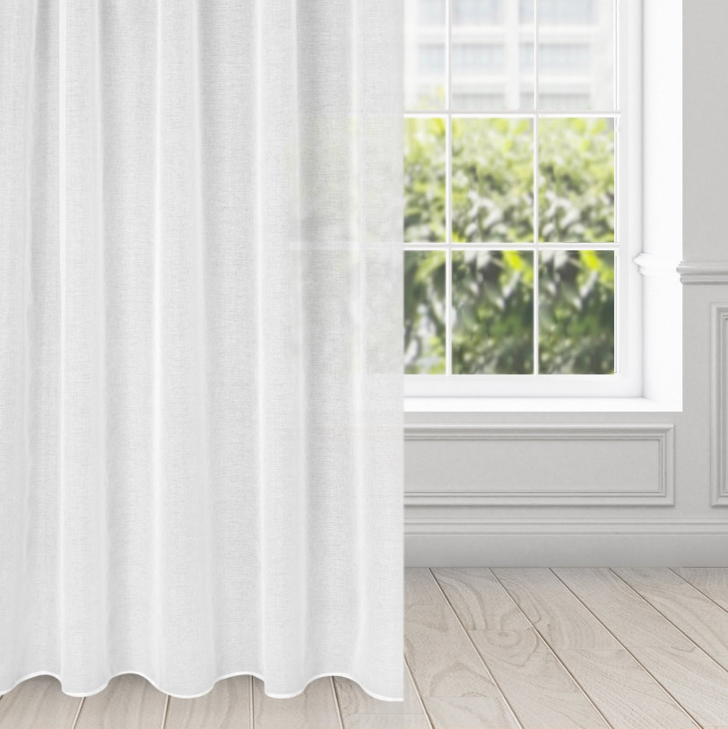 Hotová záclona LAYLA bílá - na pásce