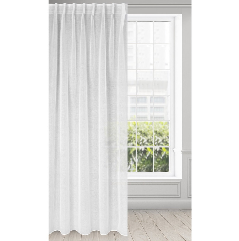 Hotová záclona LAYLA bílá - na pásce