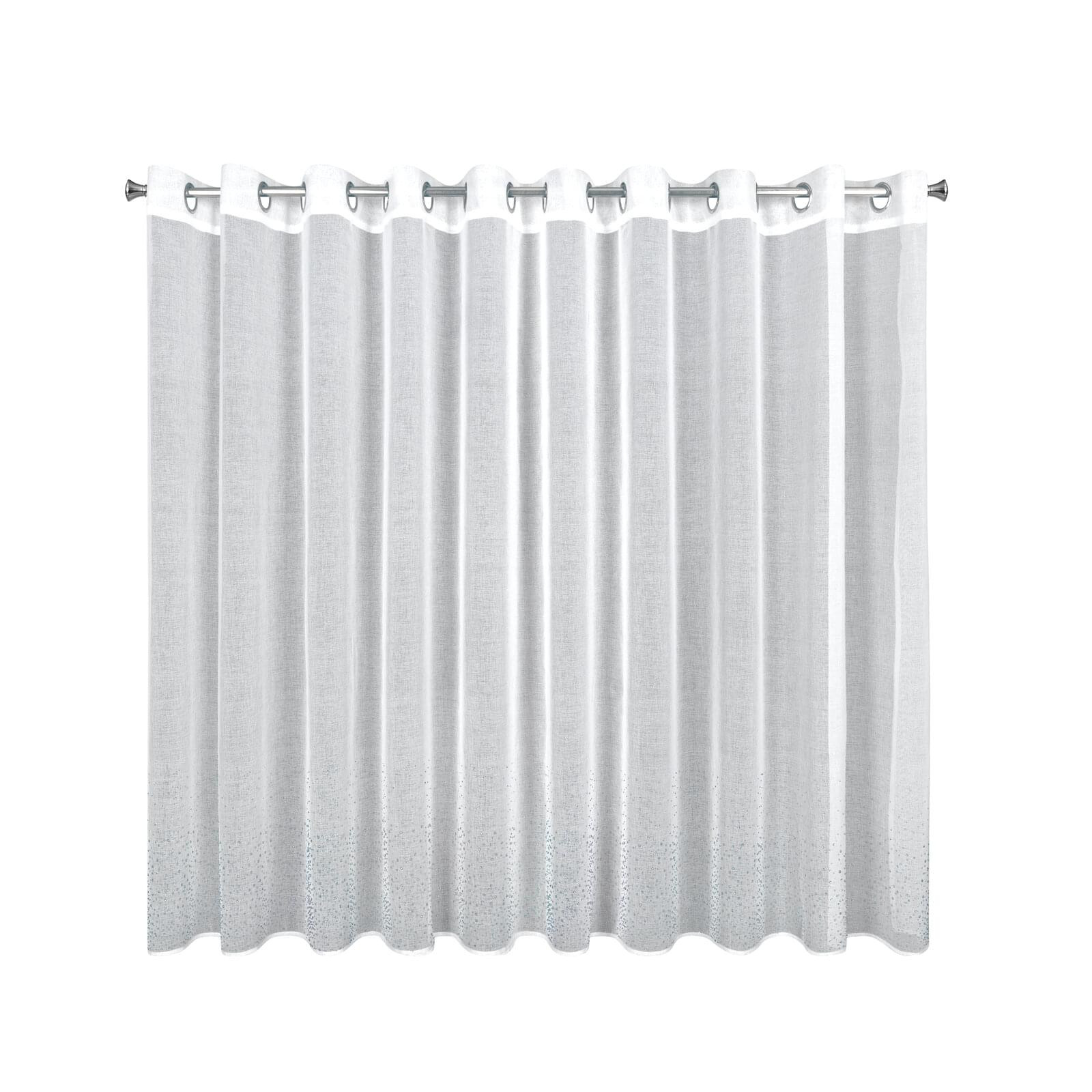 Hotová záclona MOLLY s kamínky bílá - na průchodkách