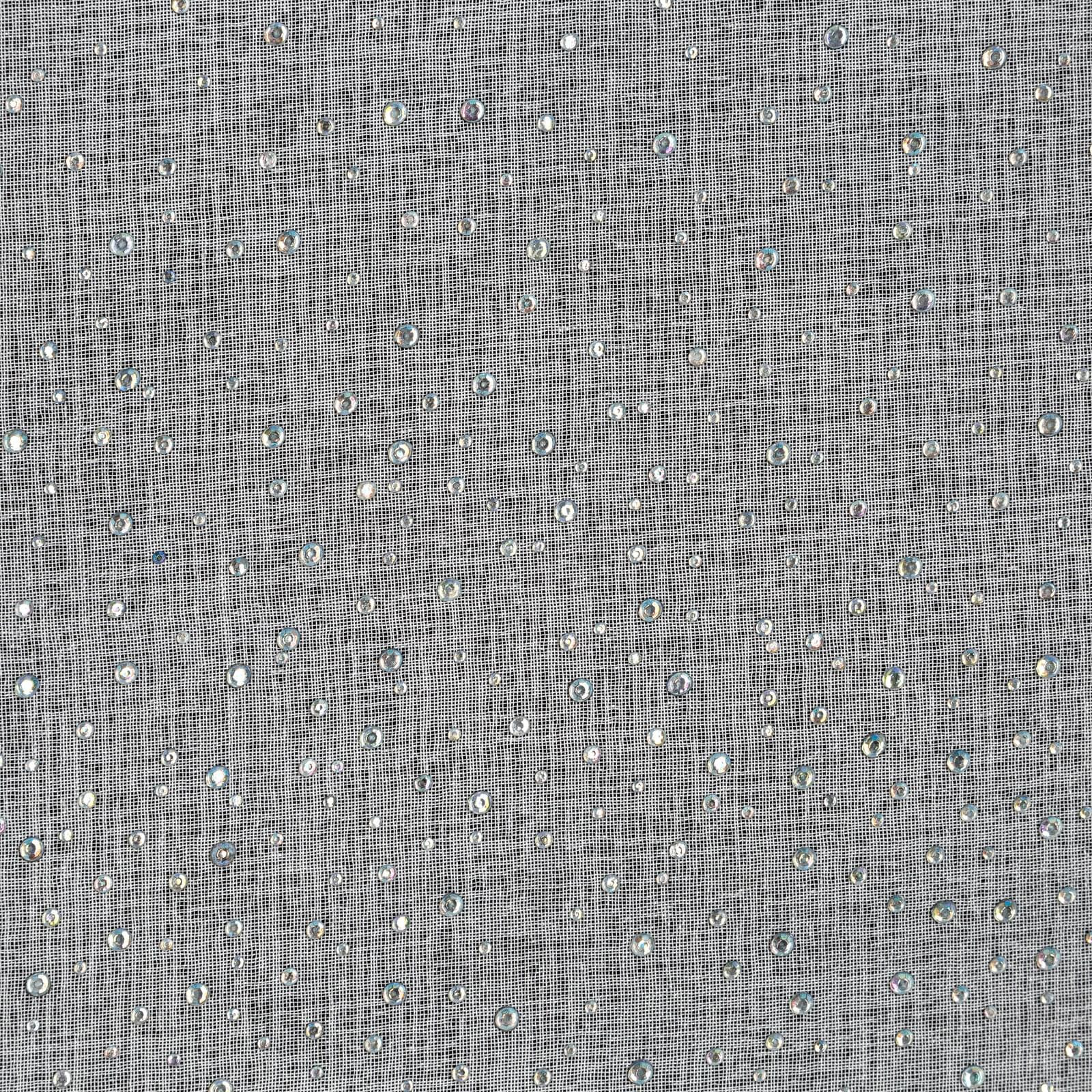 Hotová záclona MOLLY s kamínky bílá - na průchodkách