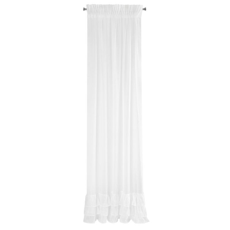 Hotová záclona RAJA bílá - s tunelem