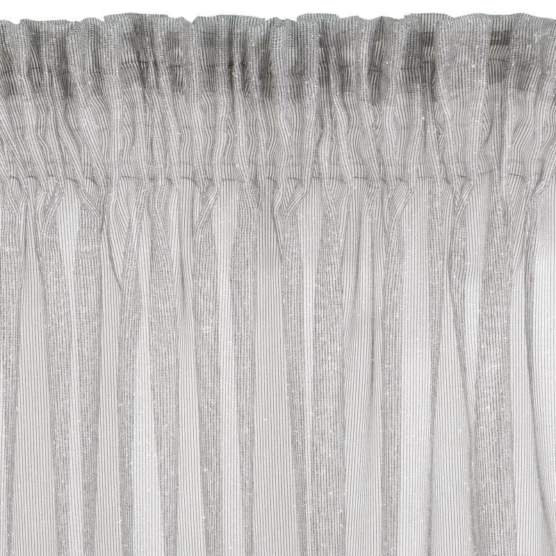 Hotová záclona RAJA stříbrná - s tunelem