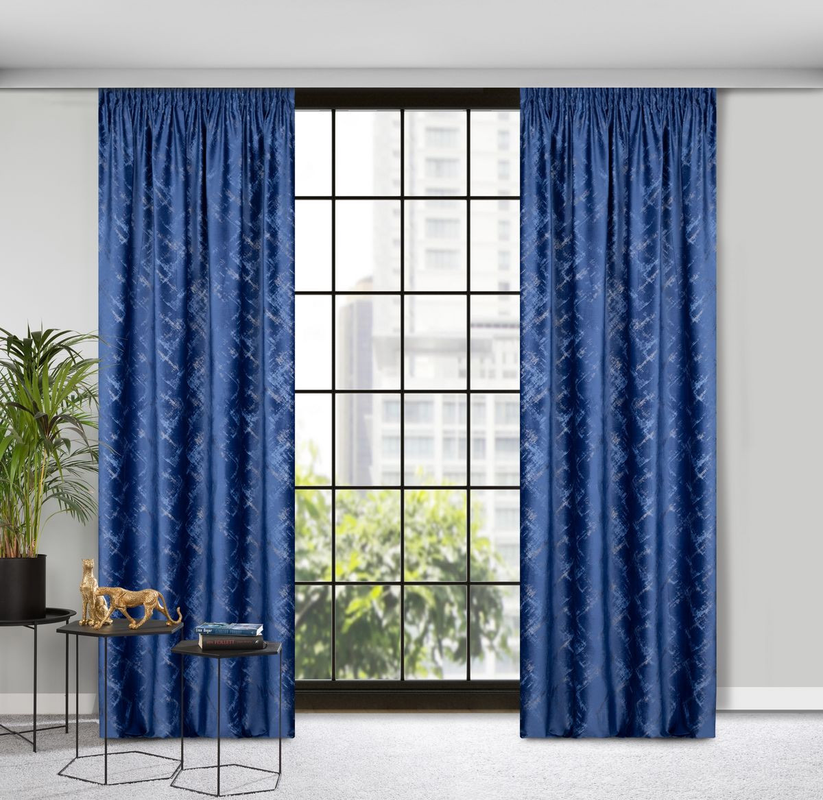 Hotový závěs ADRIA granátový - na pásce