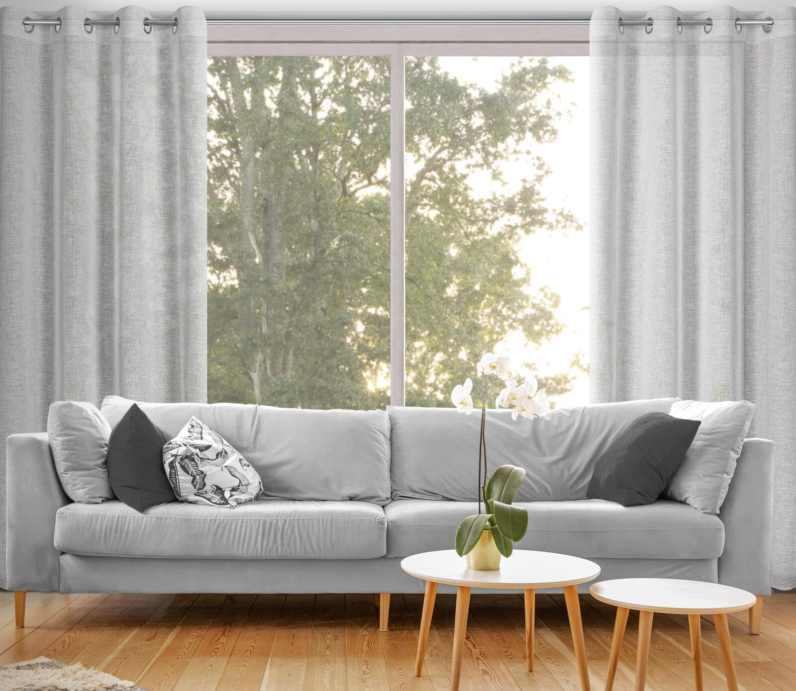 Hotový závěs AMARI šedý - na průchodkách