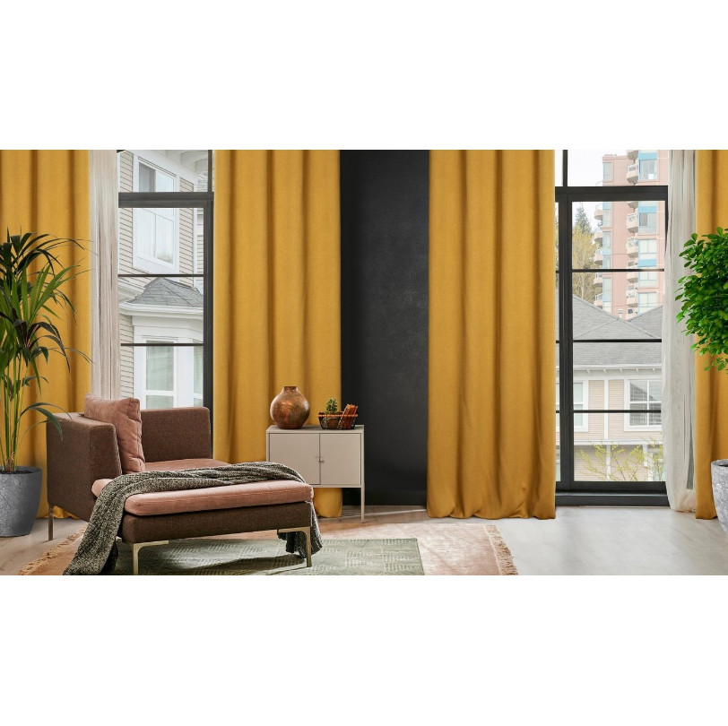 Hotový závěs AMARO medový - na průchodkách