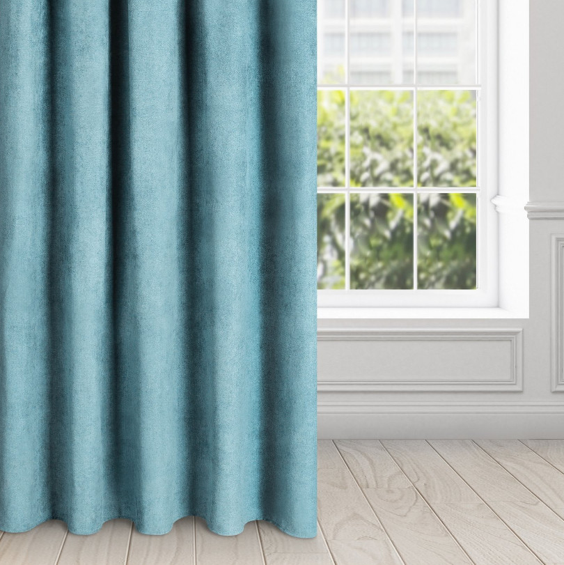 Hotový závěs AMAYA tmavě matný - na pásce