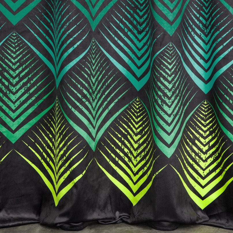 Hotový závěs ANGELINA tyrkysový - na průchodkách