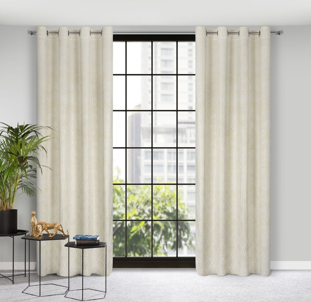 Hotový závěs ARETA krémový - na průchodkách