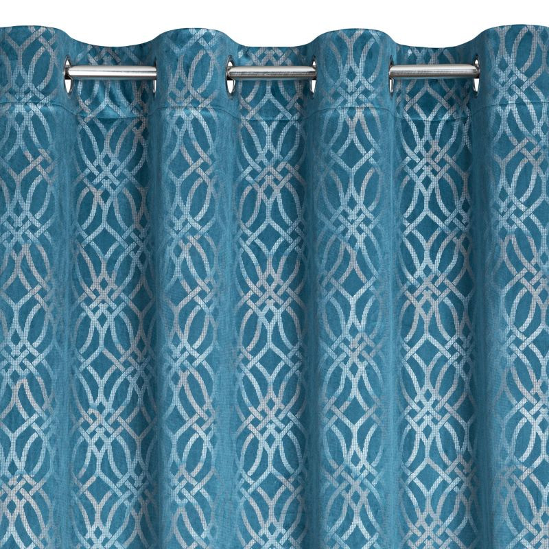 Hotový závěs ARETA tmavomodrý - na průchodkách