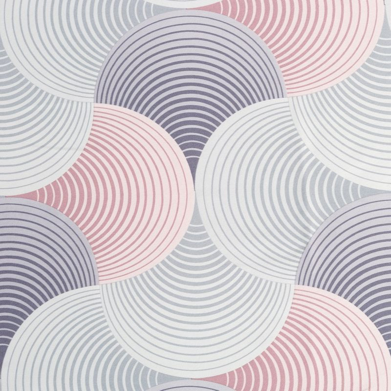 Hotový závěs ASETA stříbrný / růžový - na průchodkách