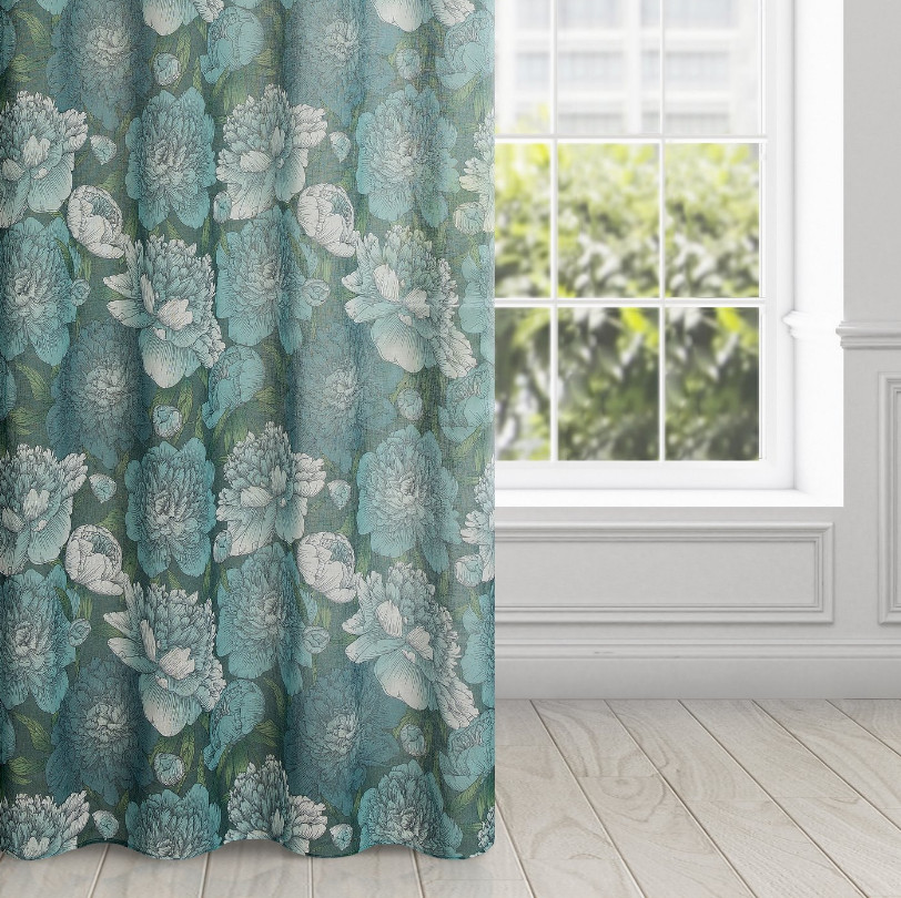 Hotový závěs ASTER mátový - na průchodkách