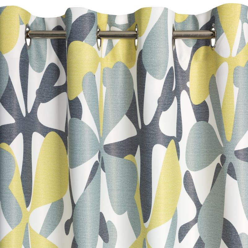 Hotový závěs DORIN hořčičný - na průchodkách