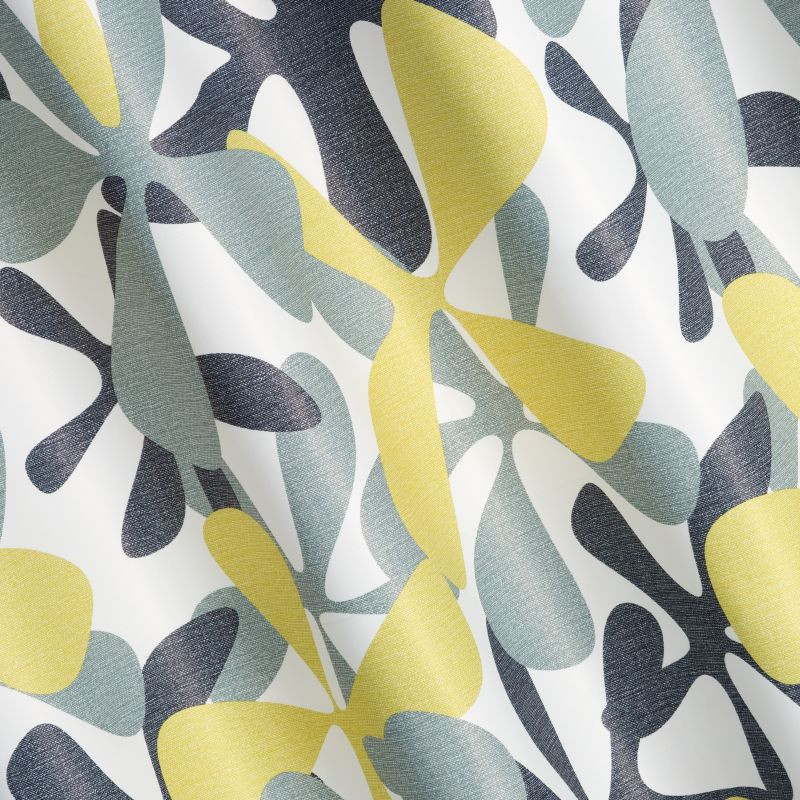 Hotový závěs DORIN hořčičný - na průchodkách