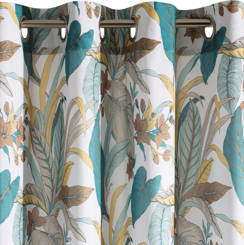 Hotový závěs EREM tyrkysový - na průchodkách