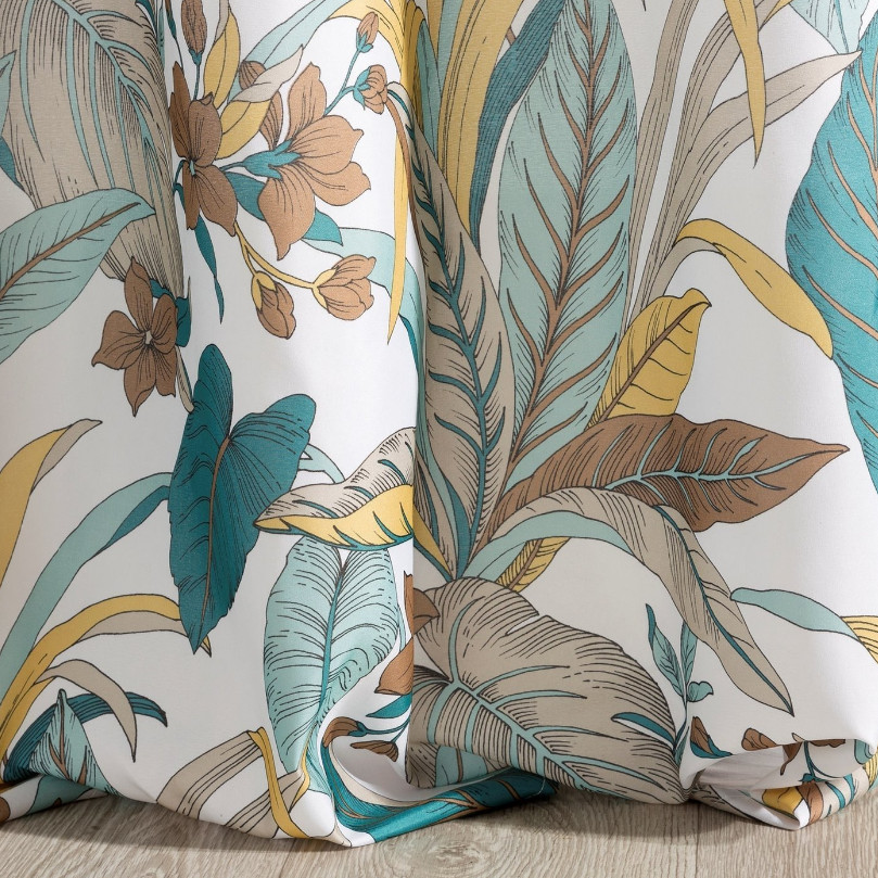 Hotový závěs EREM tyrkysový - na průchodkách