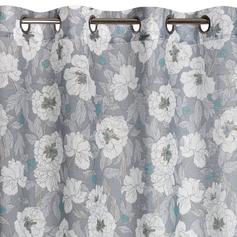 Hotový závěs FABIA popelový - na průchodkách