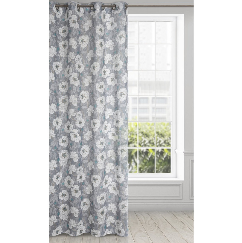 Hotový závěs FABIA popelový - na průchodkách