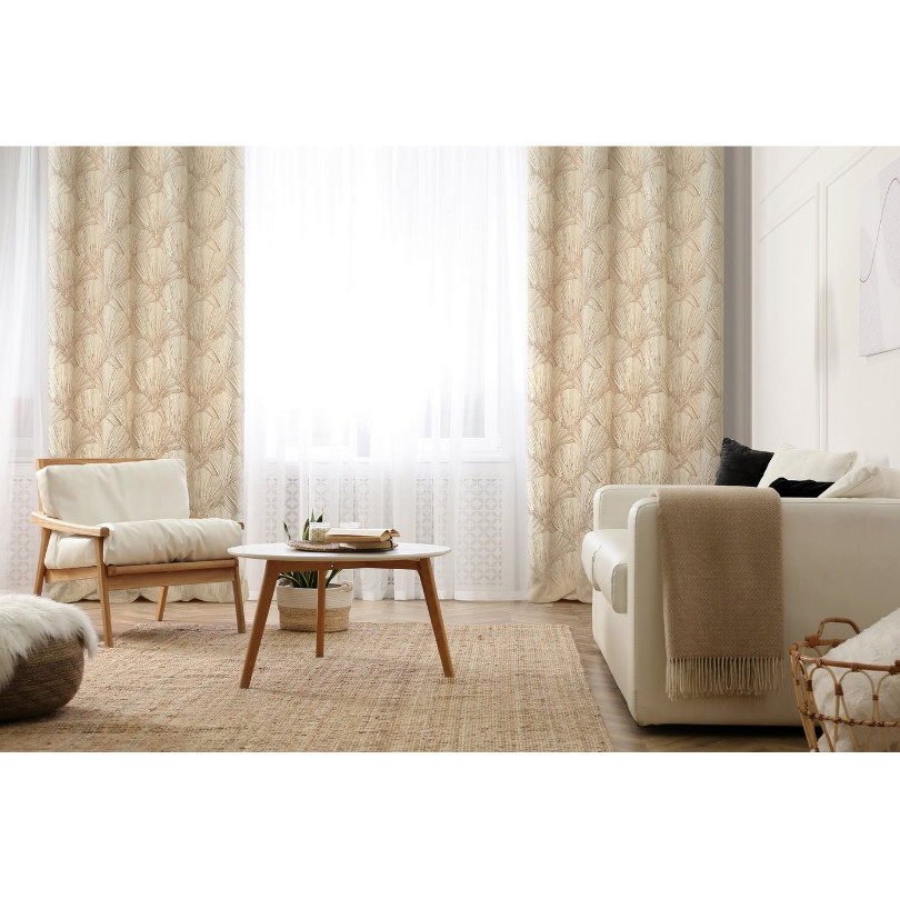 Hotový závěs GOJA krémový - na průchodkách