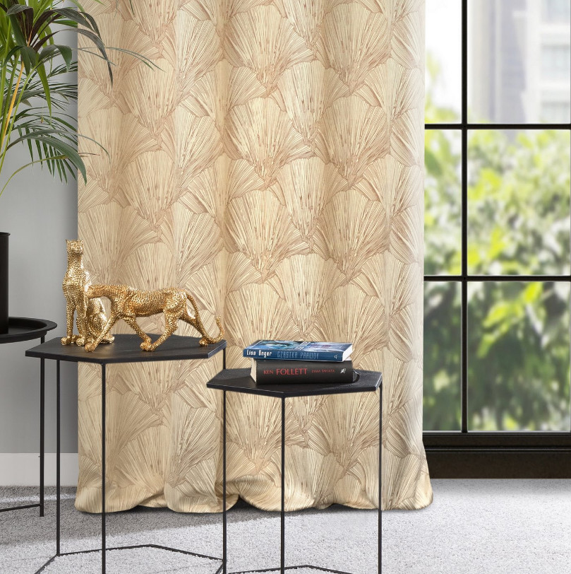 Hotový závěs GOJA krémový - na průchodkách