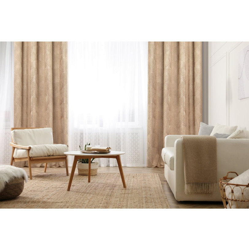 Hotový závěs GOJA béžový - na průchodkách