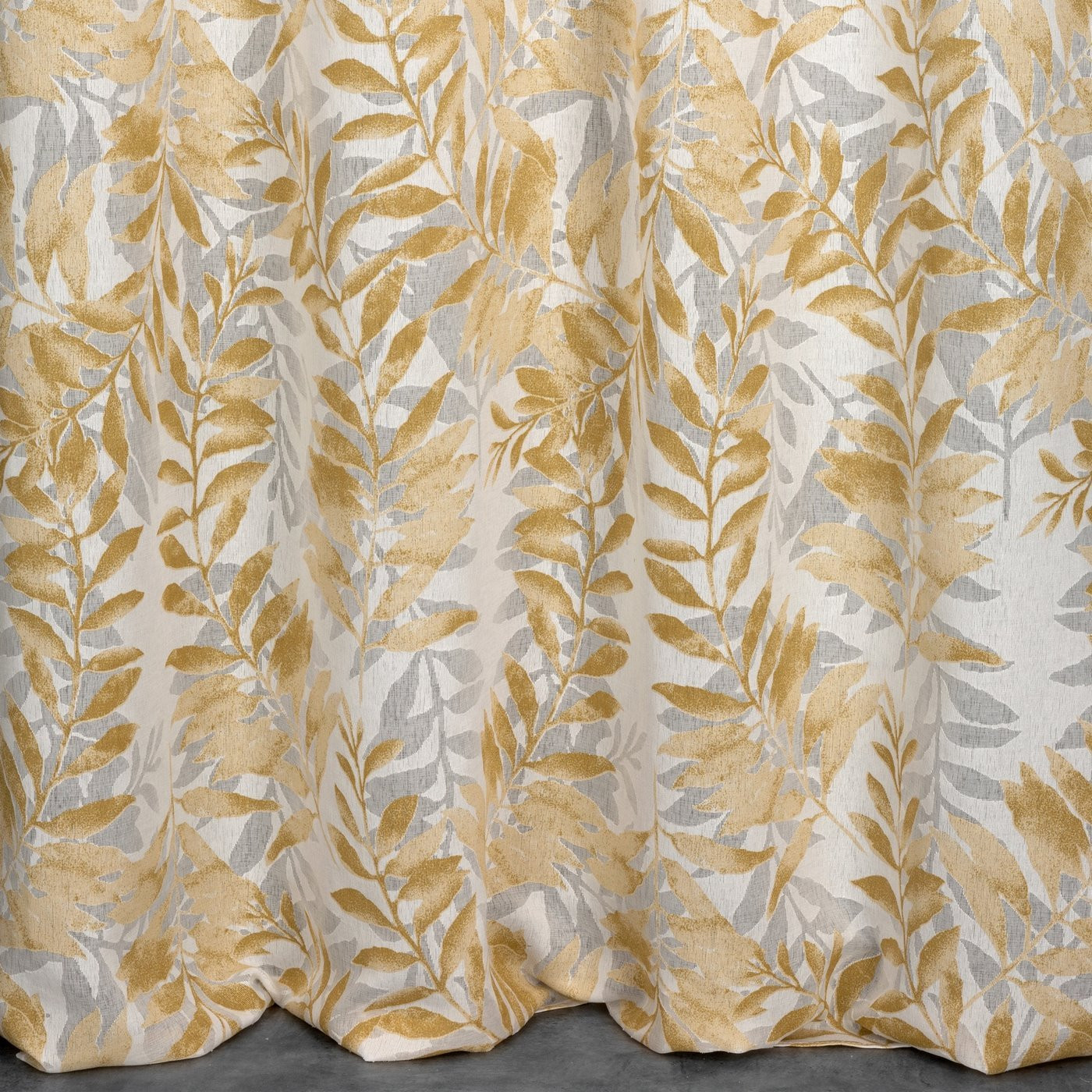 Hotový závěs HARIET hořčicový - na průchodkách