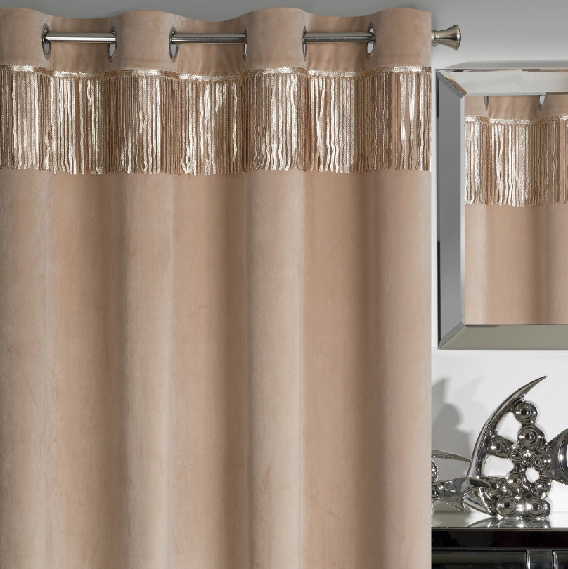 Hotový závěs JASPER béžový - na průchodkách