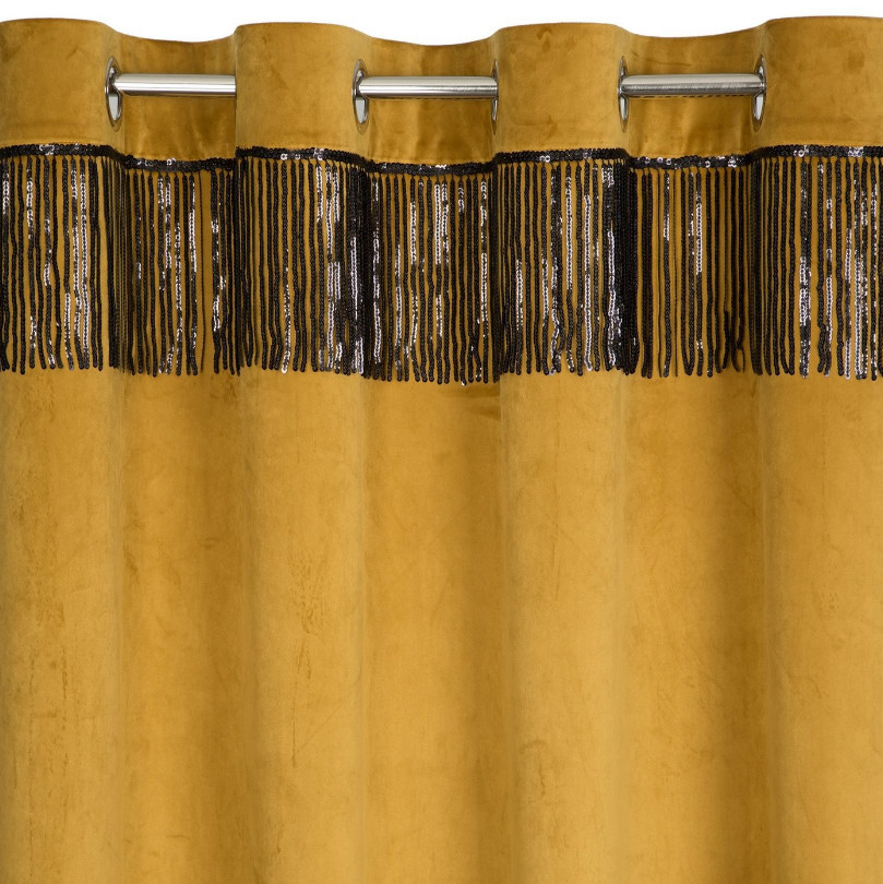 Hotový závěs JASPER medový - na průchodkách