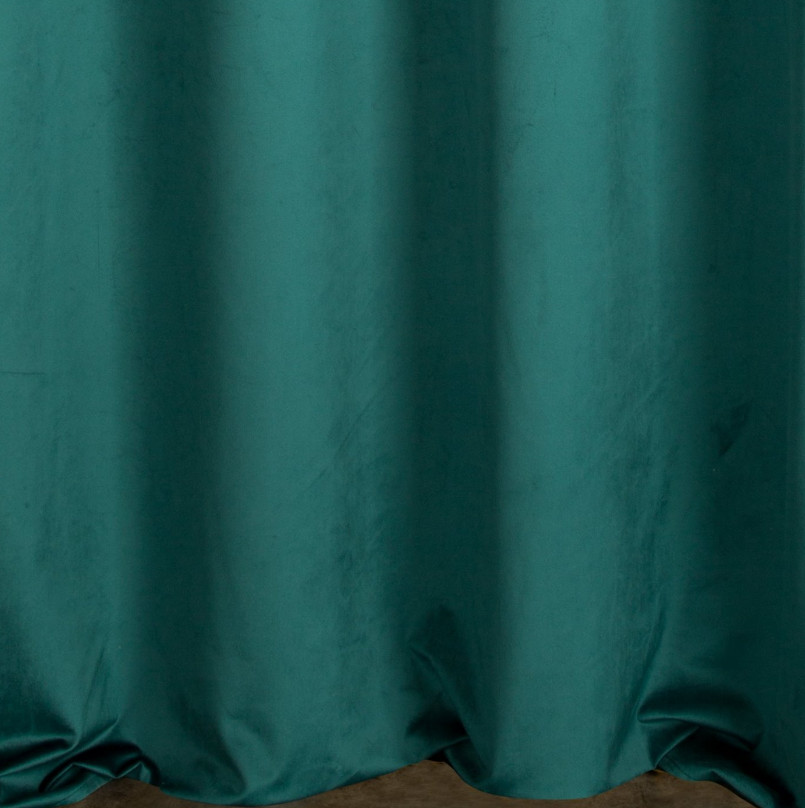 Hotový závěs JASPER tmavě tyrkysový - na průchodkách