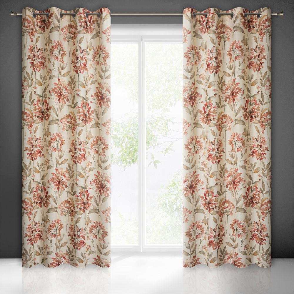 Hotový závěs JENNY růžový - na průchodkách