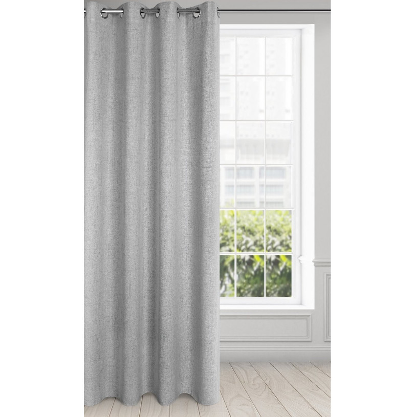 Hotový závěs LINDA stříbrný - na průchodkách