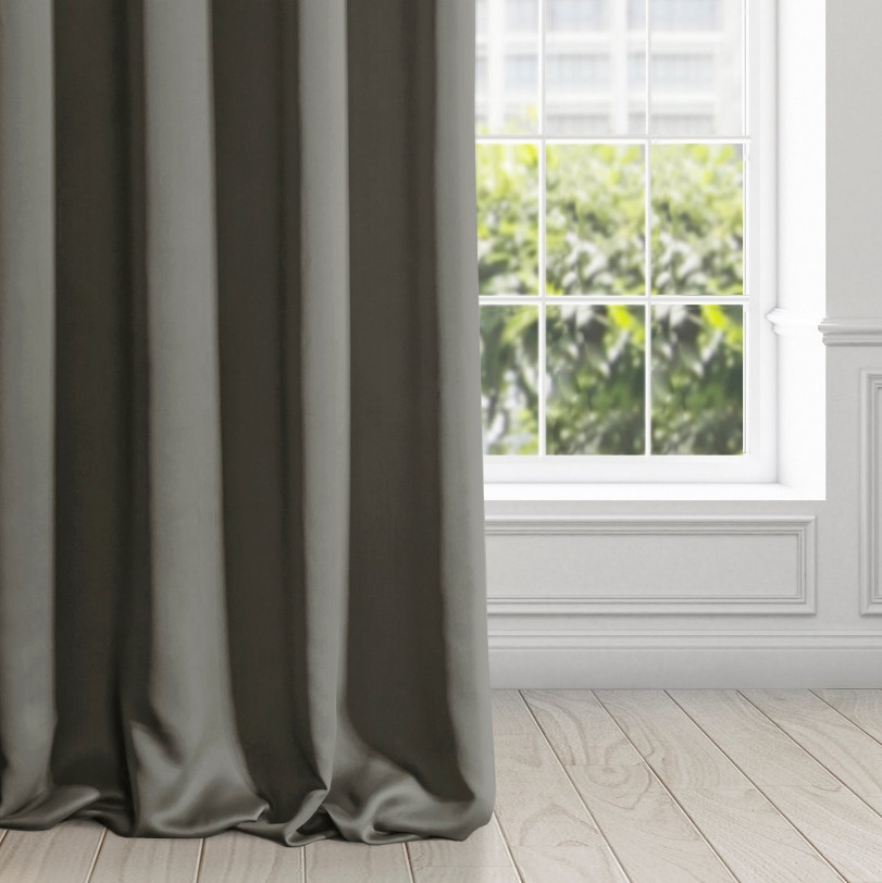 Hotový závěs LOGAN grafitový - na pásce