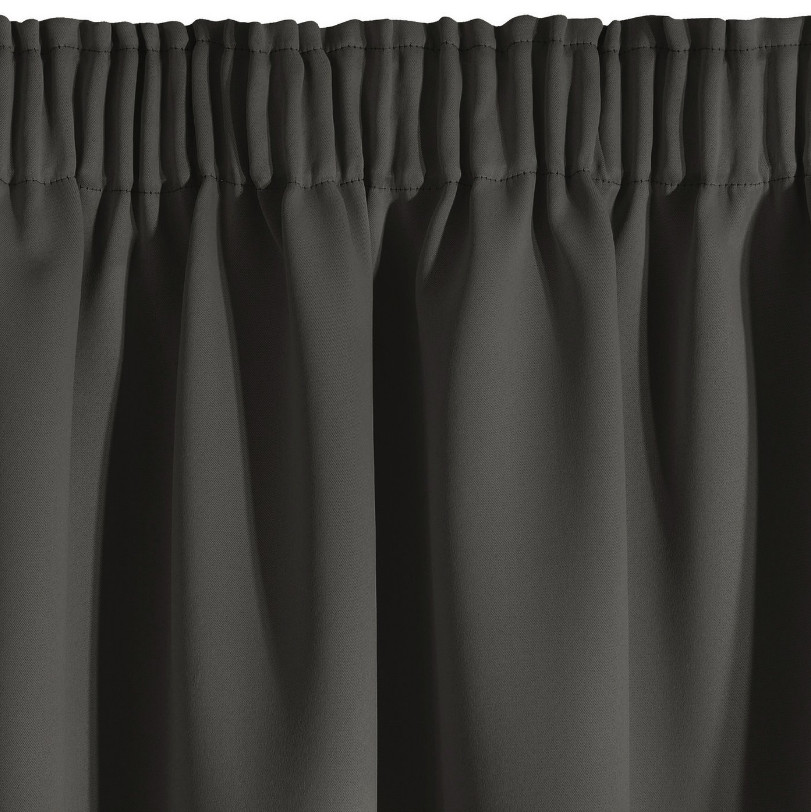 Hotový závěs LOGAN grafitový - na pásce