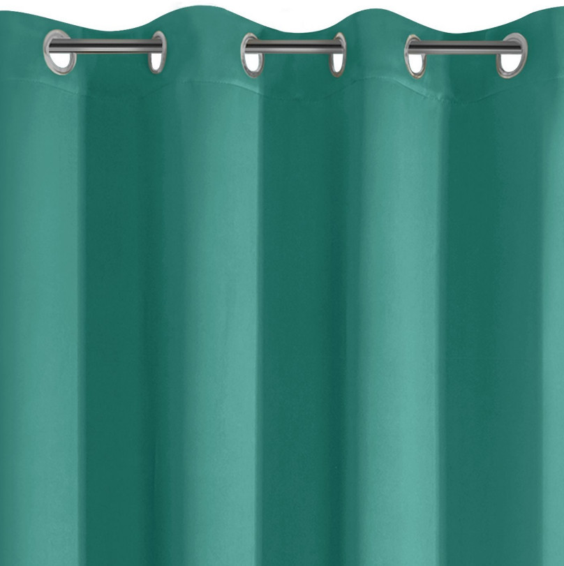 Hotový závěs LOGAN tyrkysový - na průchodkách