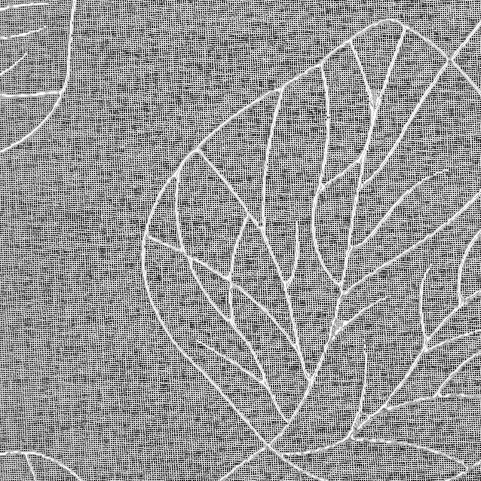 Hotový závěs LORI bílo-stříbrný - na průchodkách