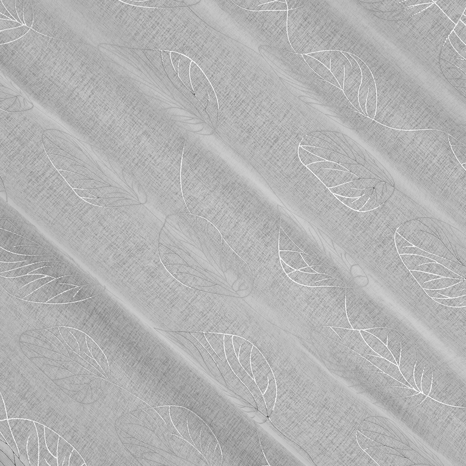 Hotový závěs LORI bílo-stříbrný - na průchodkách