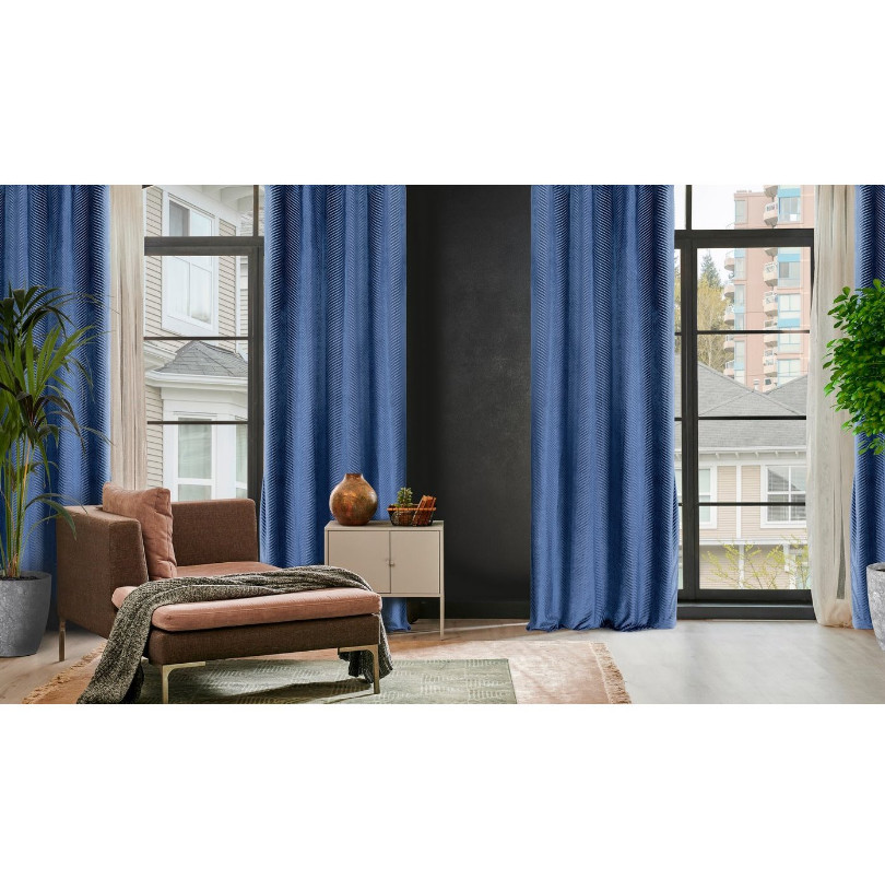 Hotový závěs LUSSI granátový - na průchodkách