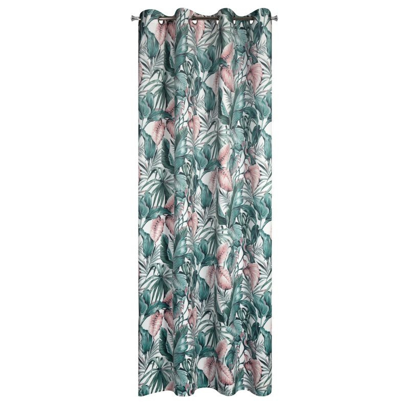 Hotový závěs MADERA bílo-zelený - na průchodkách