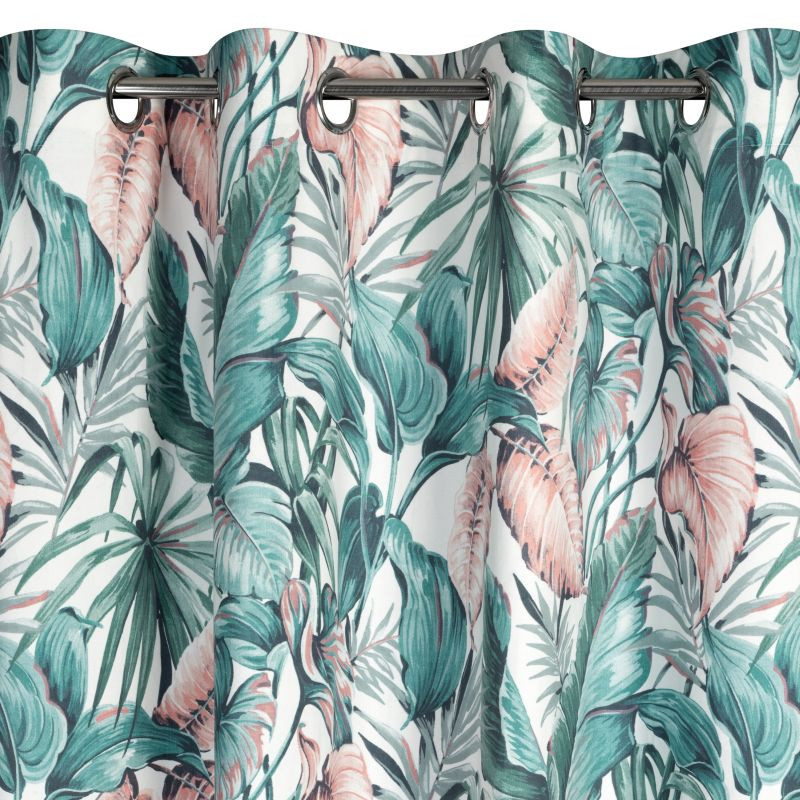 Hotový závěs MADERA bílo-zelený - na průchodkách