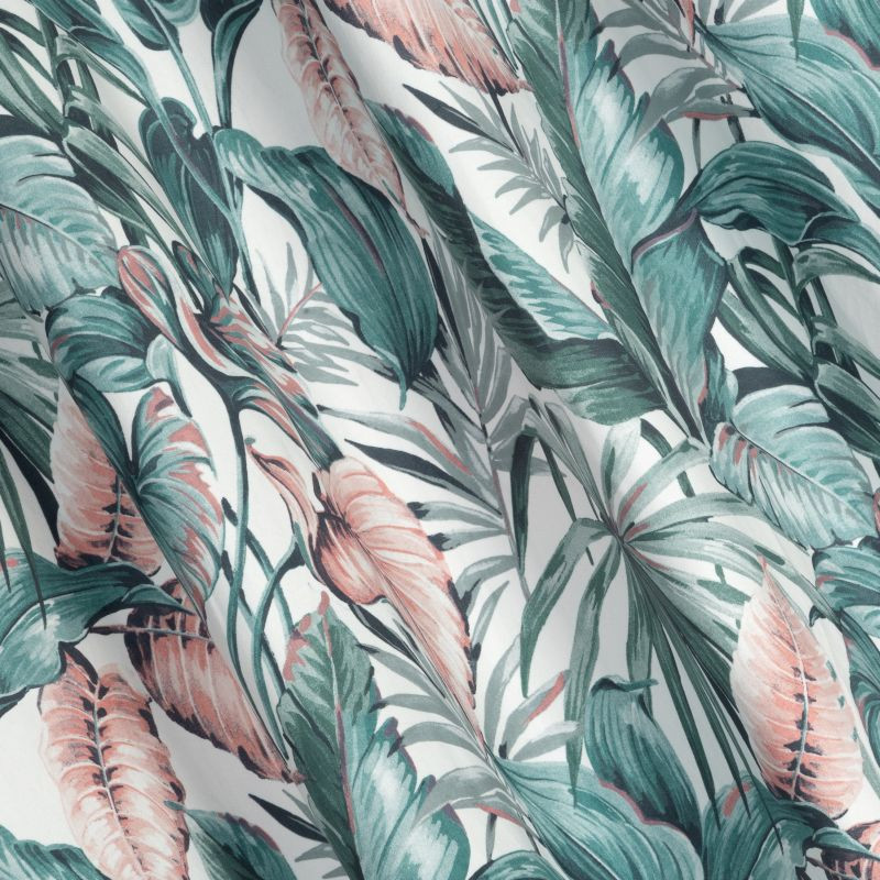 Hotový závěs MADERA bílo-zelený - na průchodkách