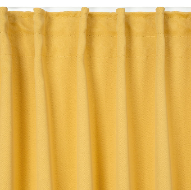 Hotový závěs MILAN hořčičný - na pásce