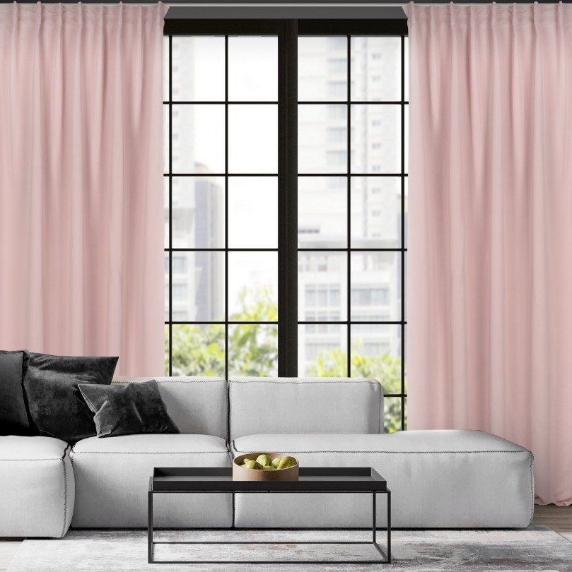 Hotový závěs MILAN pudrový - na pásce