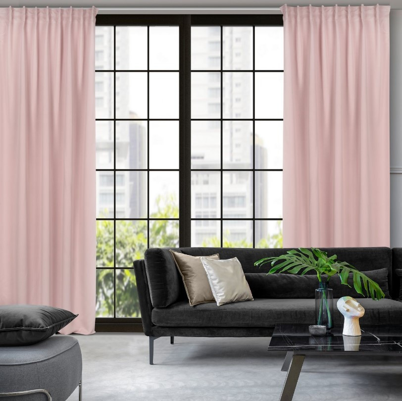 Hotový závěs MILAN pudrový - na pásce