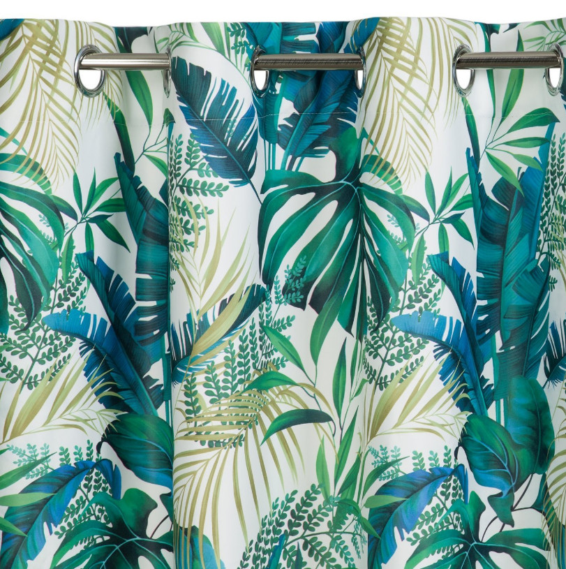 Hotový závěs NELLY zelený - na průchodkách