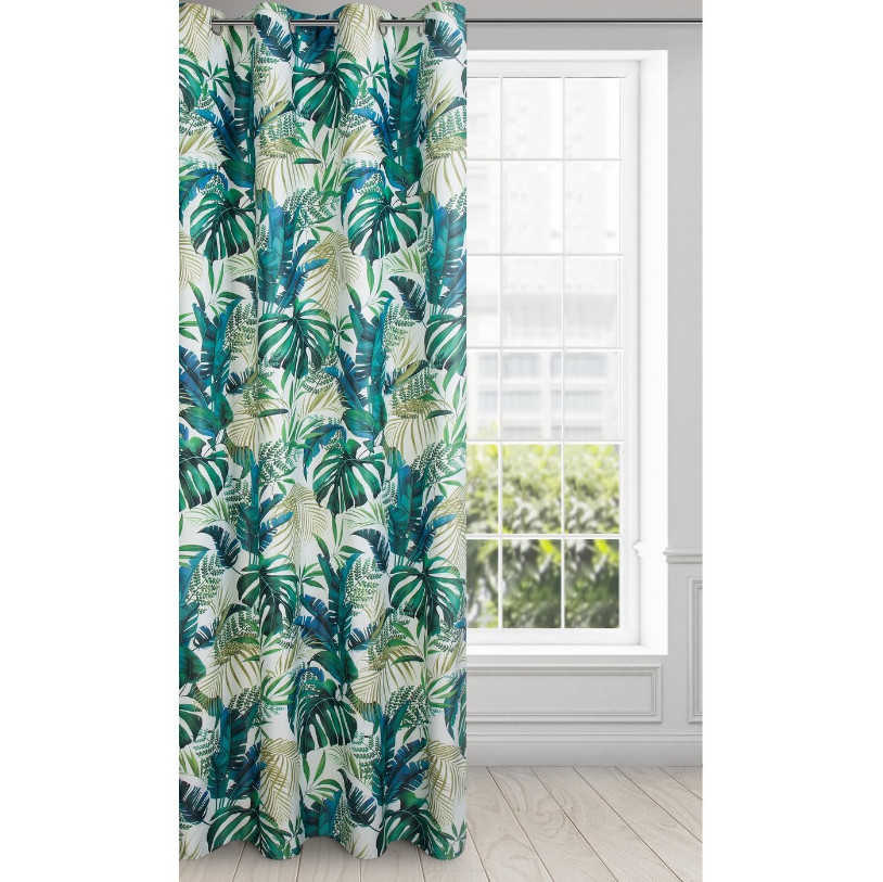 Hotový závěs NELLY zelený - na průchodkách