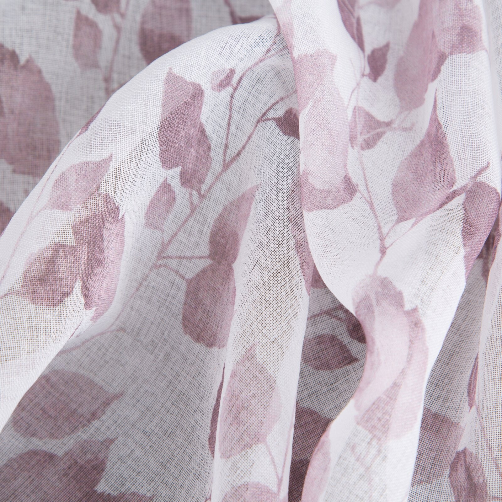 Hotový závěs NOEMI bílo-fialový - na průchodkách