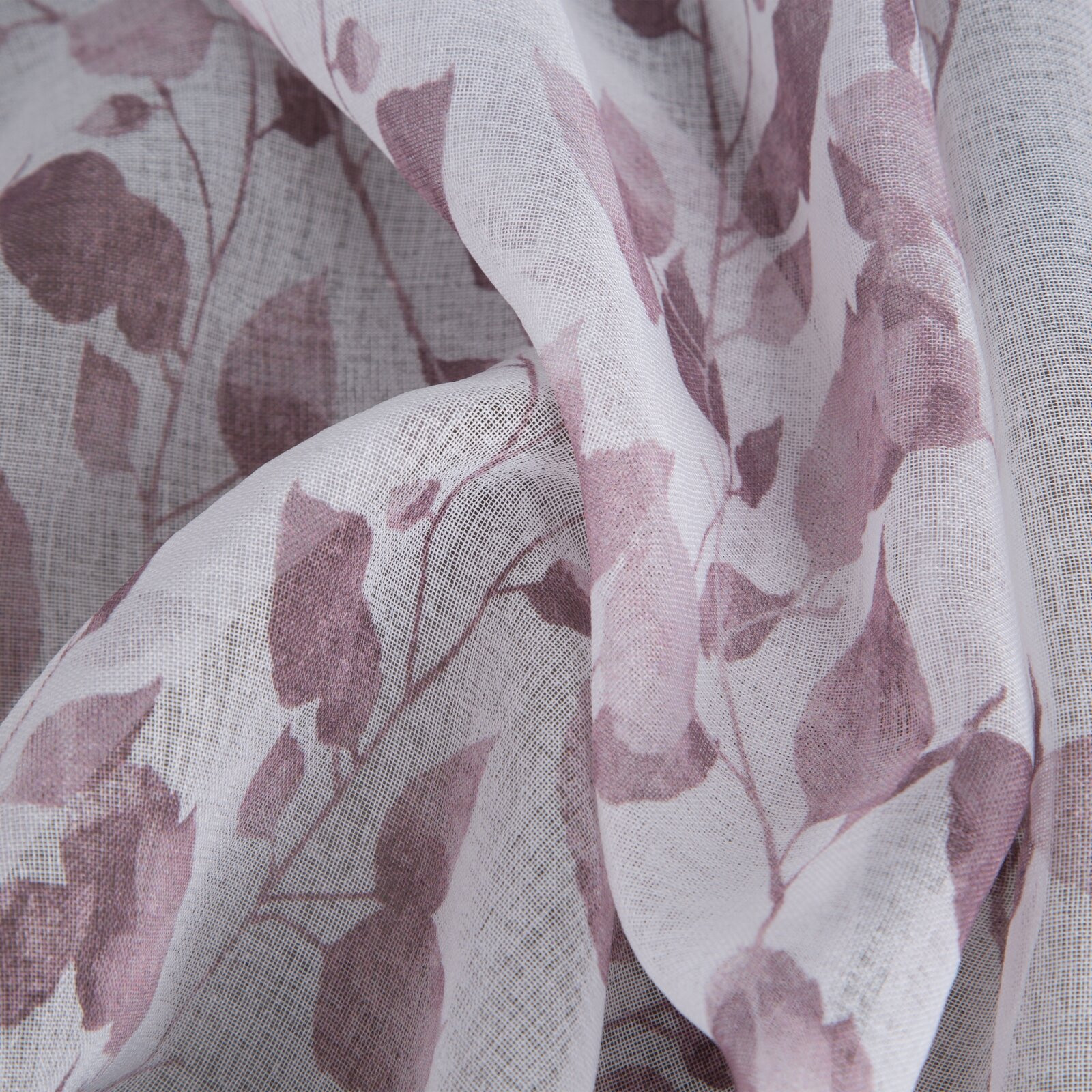 Hotový závěs NOEMI bílo-fialový - na průchodkách