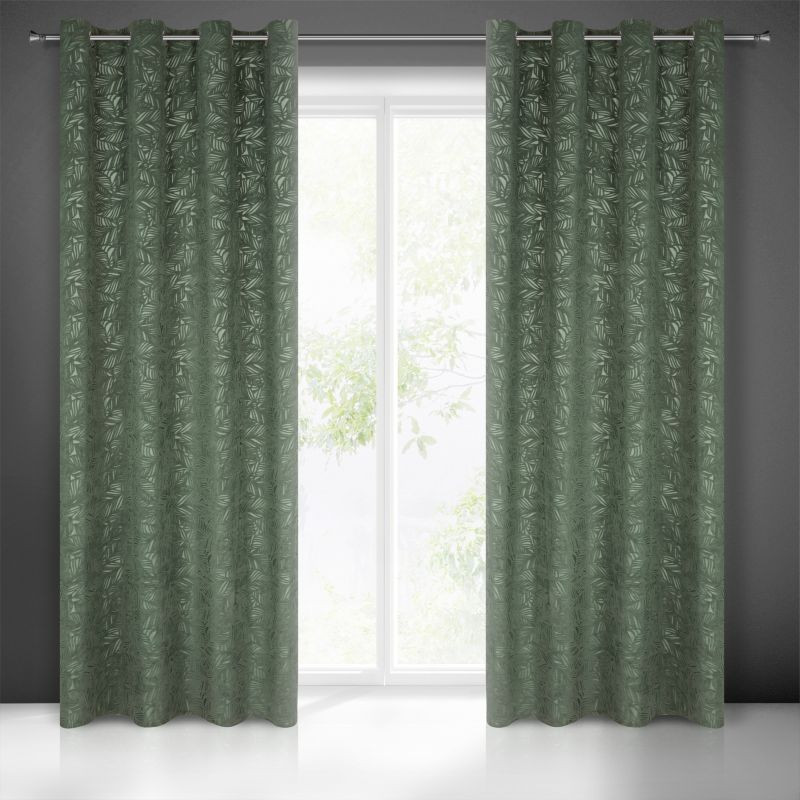 Hotový závěs OCTAVIA tmavě mátový - na průchodkách