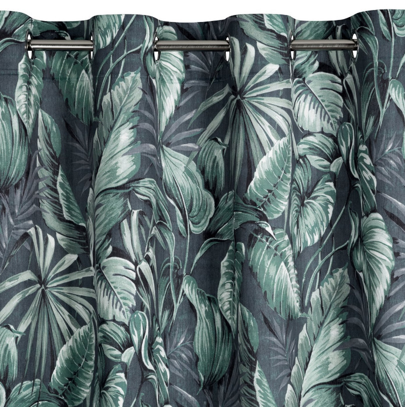 Hotový závěs PALERMO zelený - na průchodkách